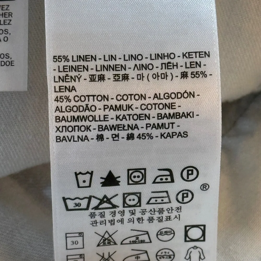 Levi Strauss Mens Blue Linen Cotton Blend Chambray Chino Trousers Pants 34x31